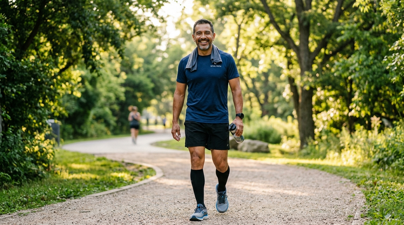Hombre activo y saludable